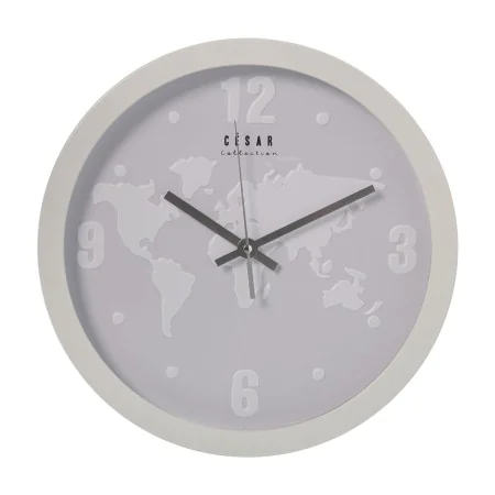 Reloj de Pared Alexandra House Living Blanco Acrílico Plástico Mapamundi 30 x 4 x 30 cm de Alexandra House Living, Relojes de...