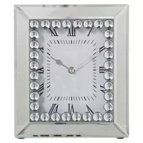 Reloj de Mesa Alexandra House Living Plateado Cristal Brillantes 22 x 26 x 6 cm de Alexandra House Living, Relojes de escrito...