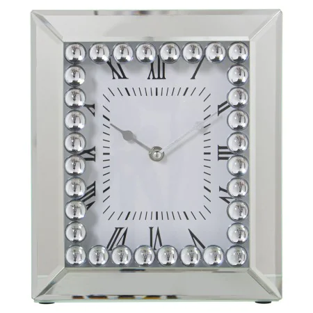 Table clock Alexandra House Living Silver Crystal Bright 22 x 26 x 6 cm by Alexandra House Living, Desk & Shelf Clocks - Ref:...