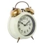 Table clock Alexandra House Living White Metal 14 x 21 x 7 cm Alarm by Alexandra House Living, Desk & Shelf Clocks - Ref: D16...