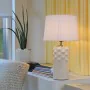 Desk lamp Alexandra House Living White Multicolour Ceramic 40 W 28 x 49 x 28 cm by Alexandra House Living, Bedside and Table ...