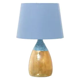 Desk lamp Alexandra House Living Blue Golden Ceramic 60 W 13 x 26 x 13 cm by Alexandra House Living, Bedside and Table Lamps ...