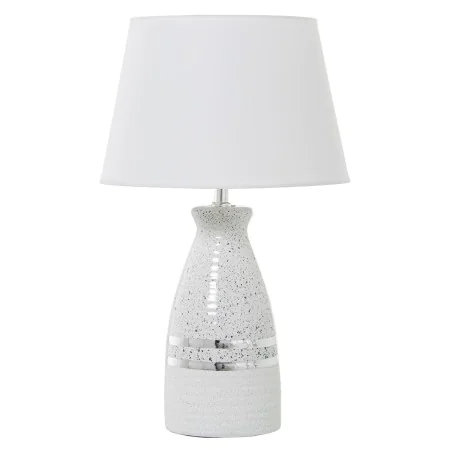 Lâmpada de mesa Alexandra House Living Branco Prateado Cerâmica 60 W 14 x 35 x 15 cm de Alexandra House Living, Candeeiros de...