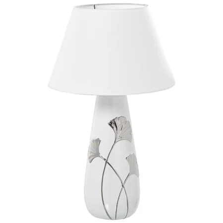 Lâmpada de mesa Alexandra House Living Branco Prateado Cerâmica 60 W 16 x 45 x 16 cm de Alexandra House Living, Candeeiros de...