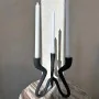 Candelabro Alexandra House Living Grigio Alluminio 18 x 17 x 21 cm di Alexandra House Living, Candelieri e portacandele - Rif...