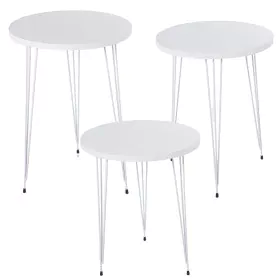 Set of 3 tables Alexandra House Living White by Alexandra House Living, Side Tables - Ref: D1627382, Price: 73,35 €, Discount: %