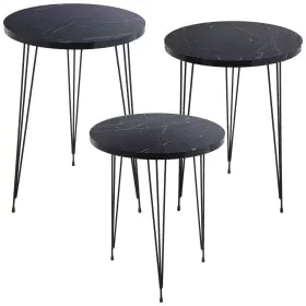 Set of 3 tables Alexandra House Living Black by Alexandra House Living, Side Tables - Ref: D1627383, Price: 73,35 €, Discount: %