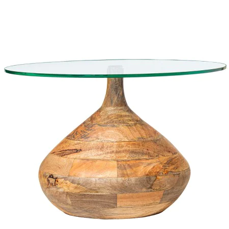 Mesa de apoio Alexandra House Living Castanho Transparente 57 x 39 x 57 cm de Alexandra House Living, Mesas auxiliares - Ref:...