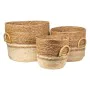 Set of Baskets Romimex Beige Natural Fibre 40 X 35 X 40 CM by Romimex, Storage boxes and chests - Ref: D1628909, Price: 92,37...