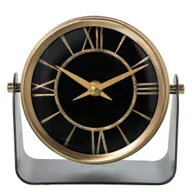 Table clock Alexandra House Living Black Golden Metal 14 x 14 x 8 cm by Alexandra House Living, Desk & Shelf Clocks - Ref: D1...