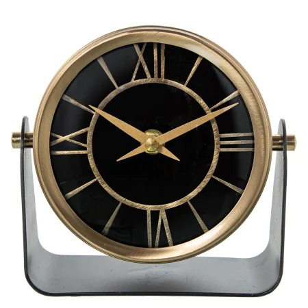 Orologio da Tavolo Alexandra House Living Nero Dorato Metallo 14 x 14 x 8 cm di Alexandra House Living, Orologi da scrivania ...