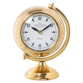 Table clock Alexandra House Living Golden Metal Globe 24 x 20 x 16 cm by Alexandra House Living, Desk & Shelf Clocks - Ref: D...