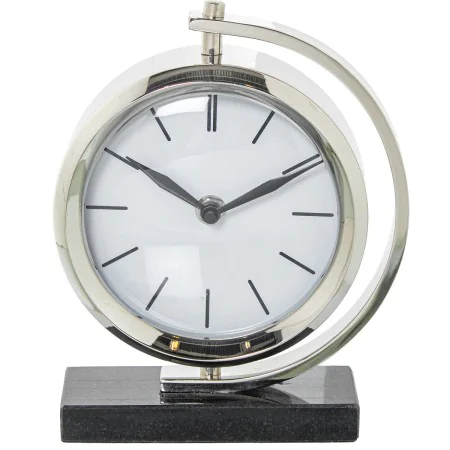 Orologio da Tavolo Alexandra House Living Nero Argentato Metallo Marmo 20 x 16 x 5 cm di Alexandra House Living, Orologi da s...