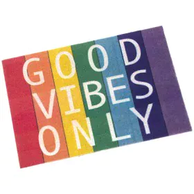 Doormat Alexandra House Living GOOD VIBES ONLY Multicolour 40 x 1 x 60 cm by Alexandra House Living, Doormats - Ref: D1629501...