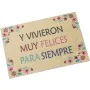 Doormat Alexandra House Living Y VIVIERON MUY FELICES Blue Red Pink Cream 40 x 1 x 60 cm by Alexandra House Living, Doormats ...