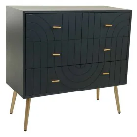 Chest of drawers Alexandra House Living Golden Dark grey MDF Wood 78 x 37 x 80 cm by Alexandra House Living, Chest of Drawers...