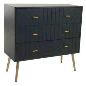 Chest of drawers Alexandra House Living Golden Dark grey MDF Wood 78 x 37 x 80 cm by Alexandra House Living, Chest of Drawers...