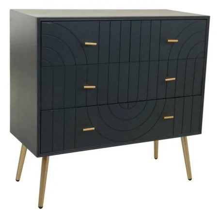 Kommode Alexandra House Living Gold Dunkelgrau Holz MDF 78 x 37 x 80 cm von Alexandra House Living, Kommoden & Sideboards - R...