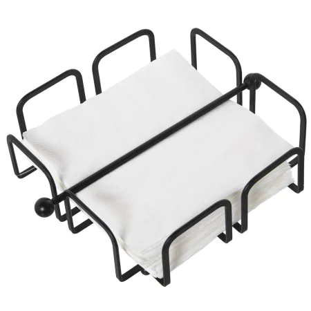 Napkin holder Alexandra House Living Black Metal 21 x 7 x 21 cm by Alexandra House Living, Shelves and supports - Ref: D16330...