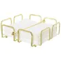 Porta-guardanapos de mesa Alexandra House Living Dourado Metal 21 x 7 x 21 cm de Alexandra House Living, Prateleiras e estant...