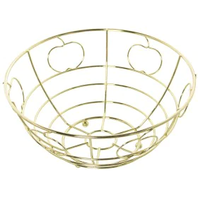 Fruteira Alexandra House Living Dourado Metal 24 x 12 x 24 cm de Alexandra House Living, Travessas e taças - Ref: D1633054, P...