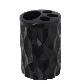 Toothbrush Holder Alexandra House Living Black Acrylic Plastic 8 x 12 x 8 cm by Alexandra House Living, Stands and dispensers...