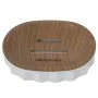 Seifenschale Alexandra House Living Weiß Braun Acryl Holz 12 x 3 x 9 cm von Alexandra House Living, Ständer und Dispenser - R...