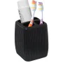 Toothbrush Holder Alexandra House Living Black Acrylic Plastic 7 x 9 x 7 cm by Alexandra House Living, Stands and dispensers ...