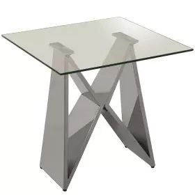 Mesa de apoio Alexandra House Living Cinzento Transparente 55 x 55 x 55 cm de Alexandra House Living, Mesas auxiliares - Ref:...