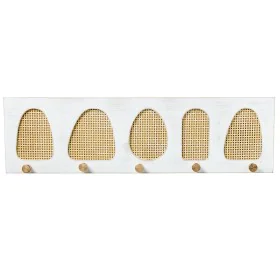 Portemanteau Alexandra House Living Jaune Blanc Bois 60 x 17 x 4 cm 5 Crochets de Alexandra House Living, Patères portemantea...