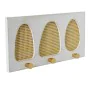 Wall mounted coat hanger Alexandra House Living Yellow White Wood 36 x 17 x 4 cm 3 Hangers by Alexandra House Living, Wall Co...