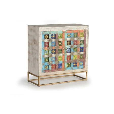 Aparador Alexandra House Living Blanco Multicolor Metal Madera de mango 90 x 90 x 40 cm de Alexandra House Living, Armarios y...