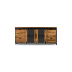 Aparador Alexandra House Living Negro Metal Madera de mango 190 x 80 x 40 cm de Alexandra House Living, Armarios y aparadores...