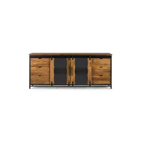 Aparador Alexandra House Living Negro Metal Madera de mango 190 x 80 x 40 cm de Alexandra House Living, Armarios y aparadores...