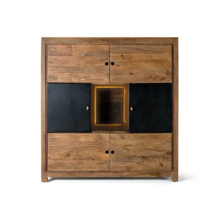 Buffet Alexandra House Living Noir Naturel Métal Bois de manguier 145 x 153 x 40 cm de Alexandra House Living, Buffets, créde...