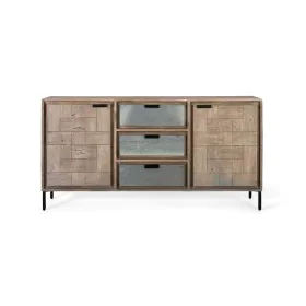 Buffet Alexandra House Living Noir Beige Gris Métal Bois d'acacia 160 x 81 x 40 cm de Alexandra House Living, Buffets, créden...