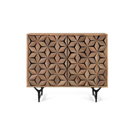 Credenza Alexandra House Living Nero Naturale Metallo Legno di mango 90 x 76 x 40 cm di Alexandra House Living, Credenze e bu...