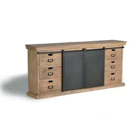 Credenza Alexandra House Living Grigio Naturale legno e metallo 190 x 85 x 40 cm di Alexandra House Living, Credenze e buffet...