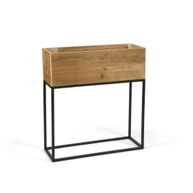 Planter with stand Alexandra House Living Brown Black Metal Recycled Wood 21 x 60 x 55 cm by Alexandra House Living, Cachepot...