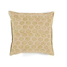 Cushion Alexandra House Living HOLLY Beige Mustard 45 x 10 x 45 cm by Alexandra House Living, Cushions - Ref: D1634379, Price...