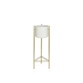 Vaso com suporte Alexandra House Living Branco Dourado Metal 28 x 80 x 28 cm de Alexandra House Living, Vasos - Ref: D1634469...