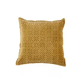 Cushion Alexandra House Living GLORY Mustard Velvet 45 x 10 x 45 cm by Alexandra House Living, Cushions - Ref: D1634490, Pric...