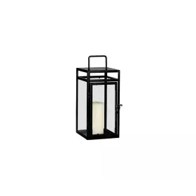 Portavelas Alexandra House Living Negro Metal Vidrio 20 x 46 x 20 cm de Alexandra House Living, Candelabros y portavelas - Re...