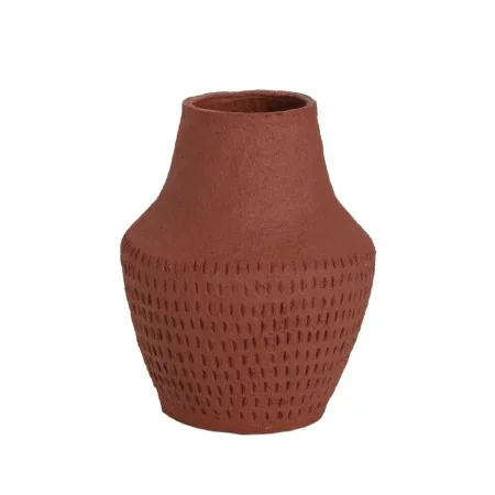 Vase Alexandra House Living Argile Terre cuite Coton Papier mâché 9 x 21 x 9 cm de Alexandra House Living, Vases - Réf : D163...