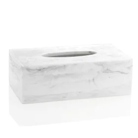 Handkerchief or scarf box Alexandra House Living Polyresin Marble 13 x 8 x 24 cm by Alexandra House Living, Stands and dispen...