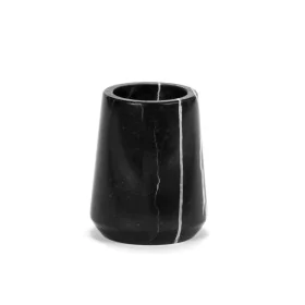 Toothbrush Holder Alexandra House Living Black Marble 8 x 10 x 8 cm by Alexandra House Living, Stands and dispensers - Ref: D...