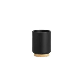 Portaspazzolini da Denti Alexandra House Living Marrone Nero Poliresina Legno di frassino 7 x 9 x 7 cm di Alexandra House Liv...