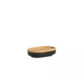 Portasapone Alexandra House Living Marrone Nero Bambù Poliresina 8 x 3 x 13 cm di Alexandra House Living, Supporti e distribu...