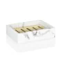 Saboneteira Alexandra House Living Branco Dourado Aço inoxidável Poliresina 9 x 3 x 12 cm de Alexandra House Living, Suportes...