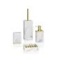 Saboneteira Alexandra House Living Branco Dourado Aço inoxidável Poliresina 9 x 3 x 12 cm de Alexandra House Living, Suportes...